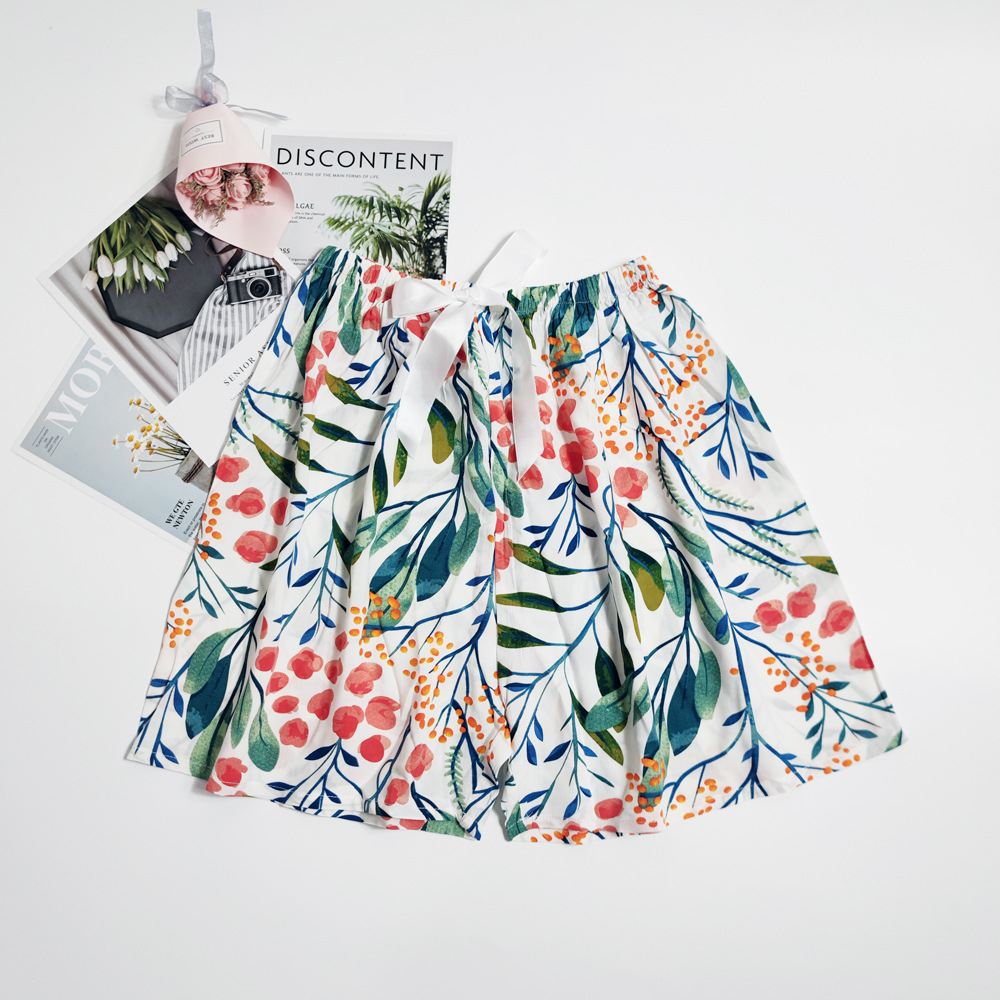45 pantalones cortos de seda de algodón de verano delgados pijamas transpirables de algodón sintético ultra corto ropa de casa de gran tamaño de playa para mujeres