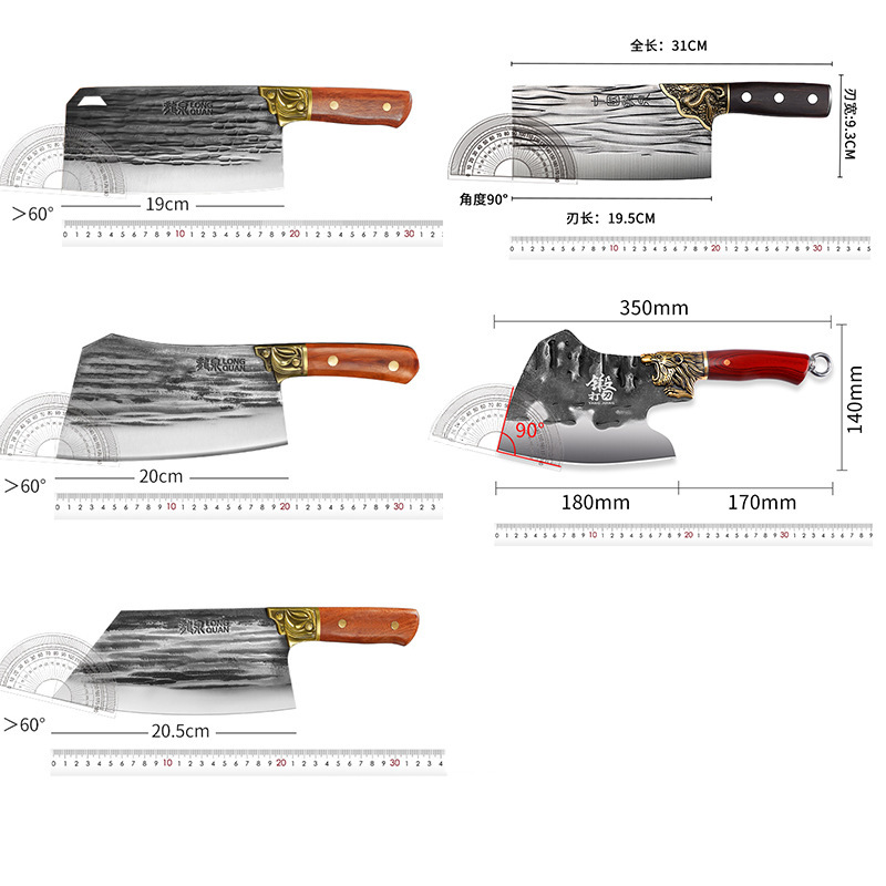 Cuchillo de corte de huesos puede ser tibetano cuchillo forjado hueso Xinjiang cuchillo espeso hueso hacha cortar cuchillo de cabello otros image 5