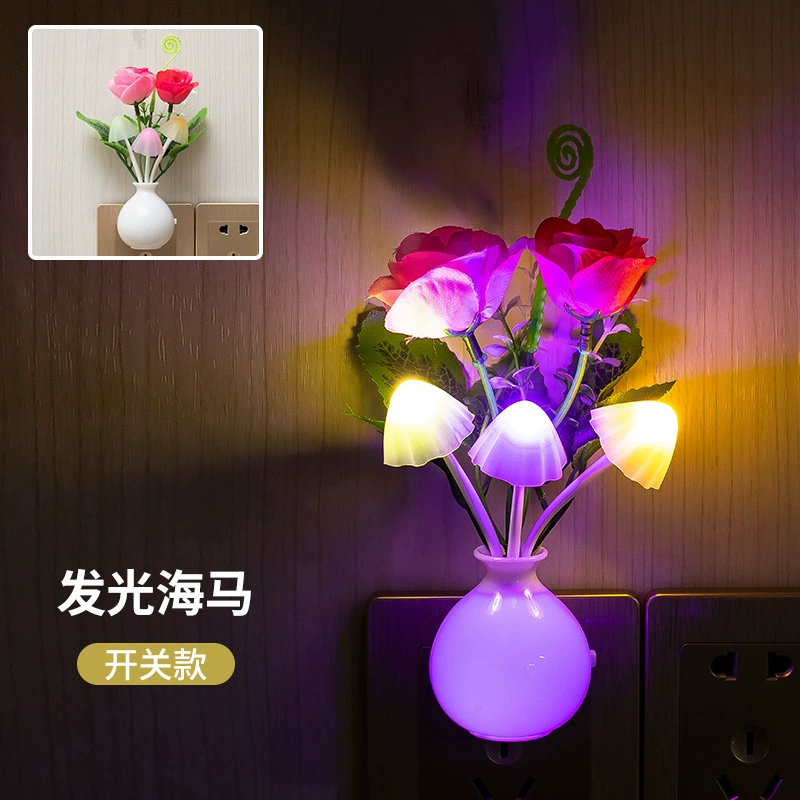 LED ночник, световая лента, красочный переключатель, светильники для кровати для кормления, Амазон