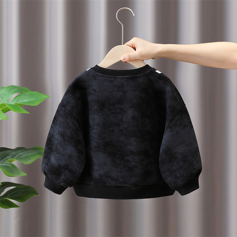 6105 Traje de otoño para niños 2025 nueva ropa para niños suéter de primavera y otoño pantalones deportivos para bebés de dos piezas de moda