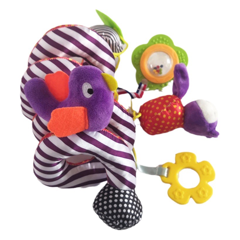 Bebé de dibujos animados de animales cama sinuoso juguete cama colgante bebé calmante juguete niños educación temprana carro teether