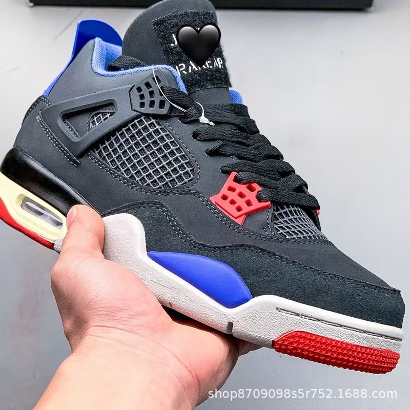 莆田純正 AJ4 ミッドトップレトロカジュアルスポーツ文化バスケットボールシューズメッシュ通気性エアクッションクッション性スポーツシューズ|undefined