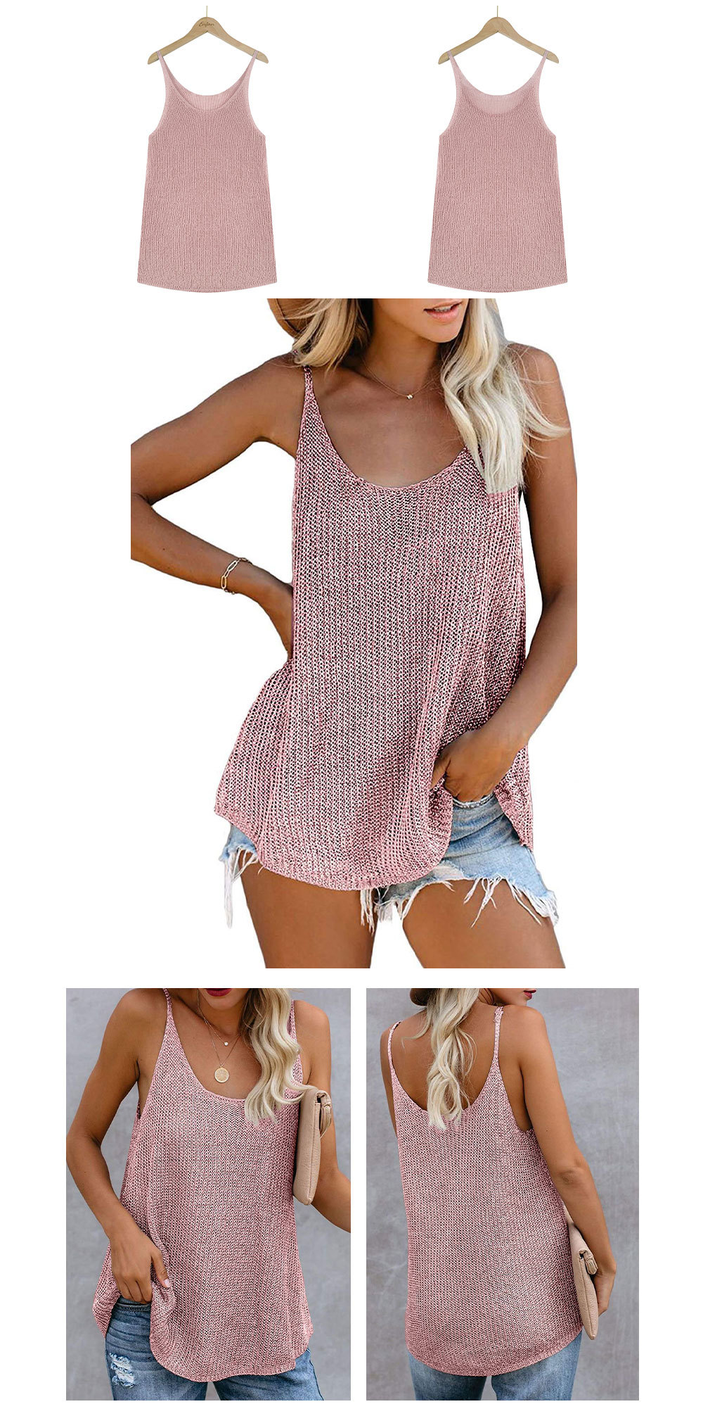 sleeveless knitted ice silk beach camisole smock NSWJY118387