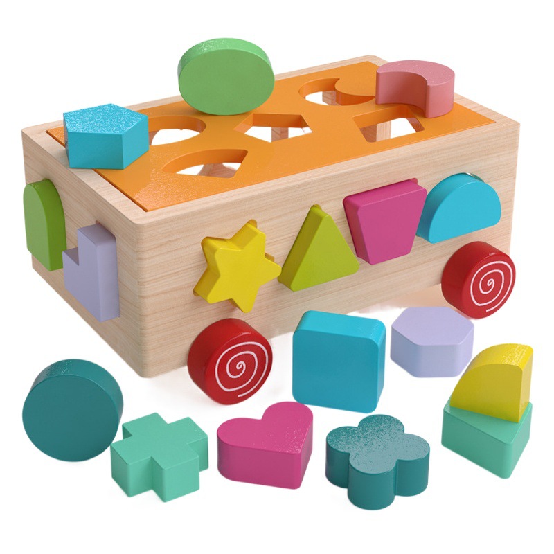 Rompecabezas de madera, bloques de construcción, educación temprana para bebés y niños pequeños, sabiduría, diversión, formas cambiantes, manos, cerebro, juguetes de ensamblaje de rompecabezas de partículas grandes