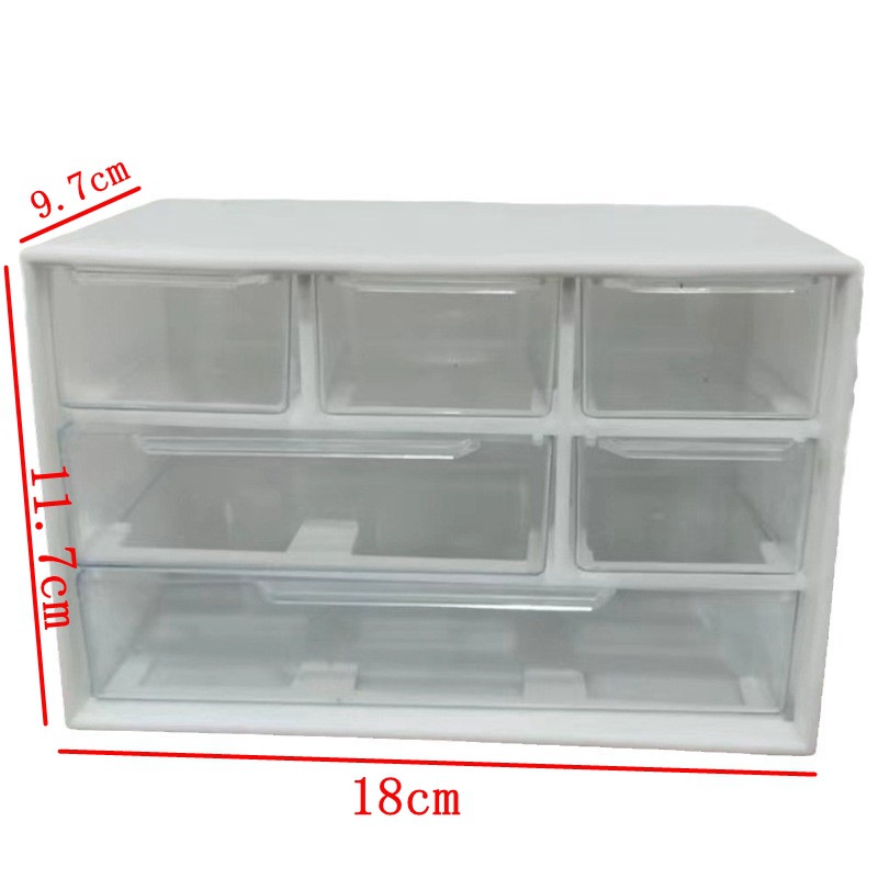 恵司ビーズ収納ボックスビーズアクセサリーデスクトップ透明引き出し式九宮格装散ビーズ収納ボックス