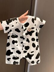 ベビー服、夏用薄手ハーレム、男女ベビージャンプスーツ、夏服、韓国風超かわいい新生児お出かけ服