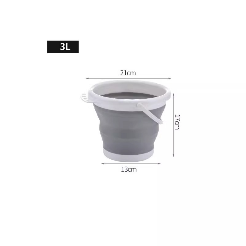 휴대용 접이식 물통-회색-3L-1팩