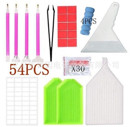 Diamond Painting New Tool DIY Diamond Pen Cross Stitch Accessories Foreign Trade Diamond Storage Box Combination Drill Plate Set