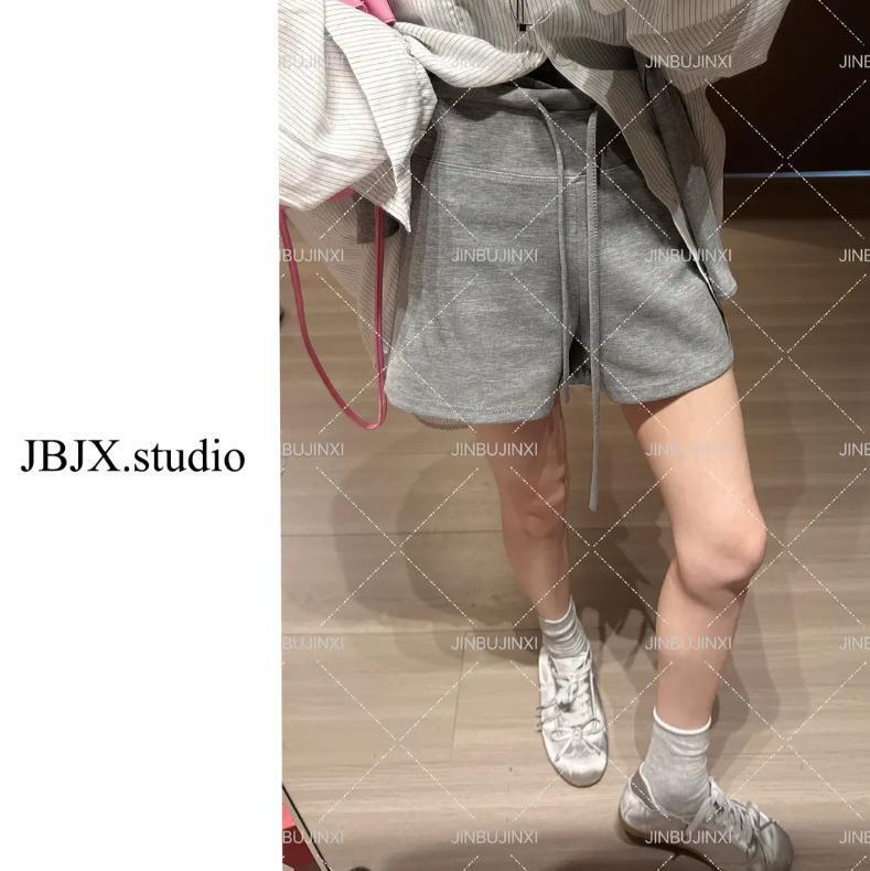 【Comfortism】Self-Made Gray High-Intelligence Style Relaxed Shorts】Slimming High-Waisted Versatile Summer Shorts for Women