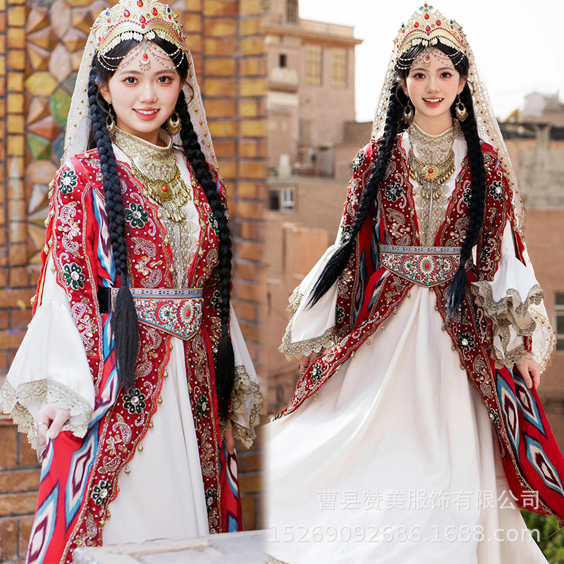 New Xinjiang Kashgar Princess Girl Xinjiang Ethnic Clothing Uyghur Western Region Clothing Travel Photography Clothing Photo