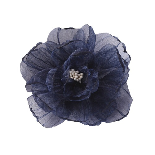 9cm Simulated Flower Thread Embroidery Fabric Ruffled Fabric Edge Disc Flower Match Head Handmade Flower Petal Decor Flower Accessory Brooch