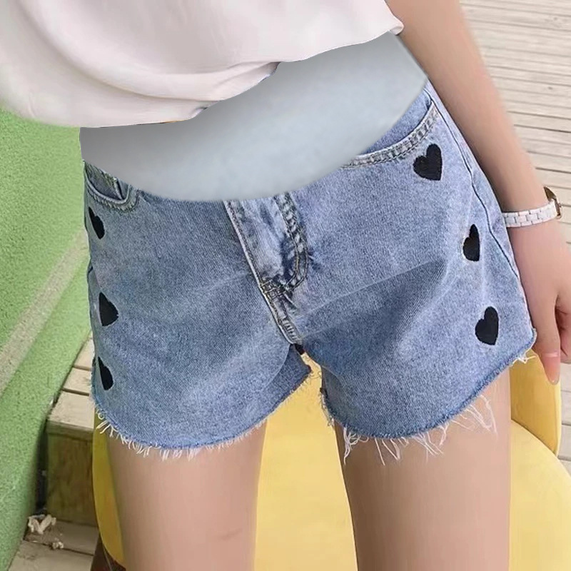 Maternity Shorts Summer Thin Outer Wear Jeans for Pregnant Women Summer Large Size Maternity Pants Versatile Wide Legs