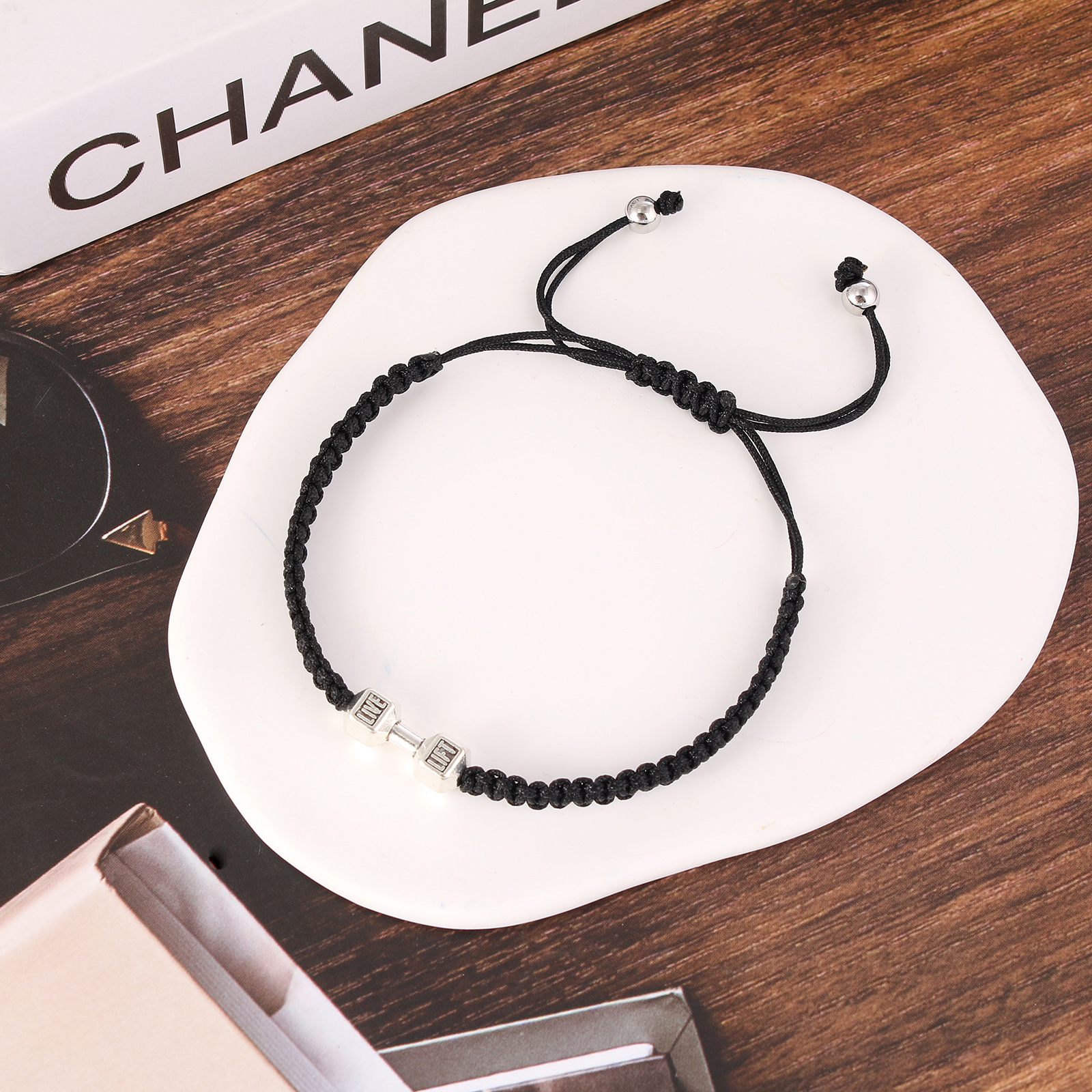 Simple Style Letter Alloy Mixed materials Handmade Menu0027S Bracelets 1 Piece