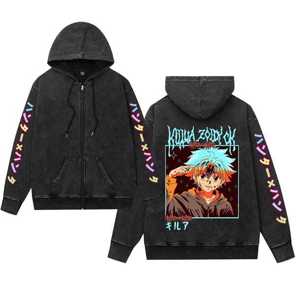 Black Washed Zipper D
