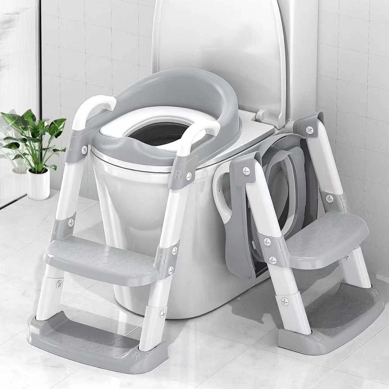 Inodoro infantil tipo escalón inodoro plegable para bebés reposabrazos auxiliares taburetes inodoro infantil anillo inodoro infantil image 1