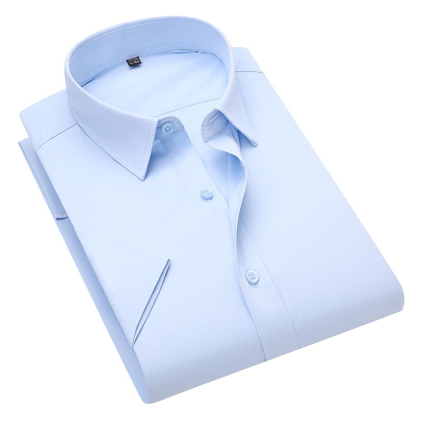 Camisas de hombre transfronterizas, 40% algodón, sarga fina, camisas informales de negocios, ropa de trabajo profesional, camisas formales de manga larga para hombre, venta al por mayor