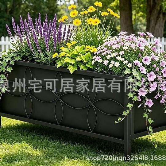 Sturdy raised garden beds from Zhongma, with vegetable and flower inserts, perfect for backyards, patios, and balconies. Inside