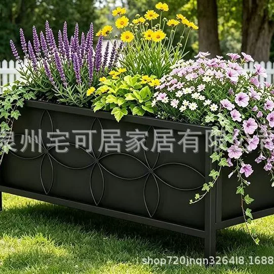 Sturdy raised garden beds from Zhongma, with vegetable and flower inserts, perfect for backyards, patios, and balconies. Inside