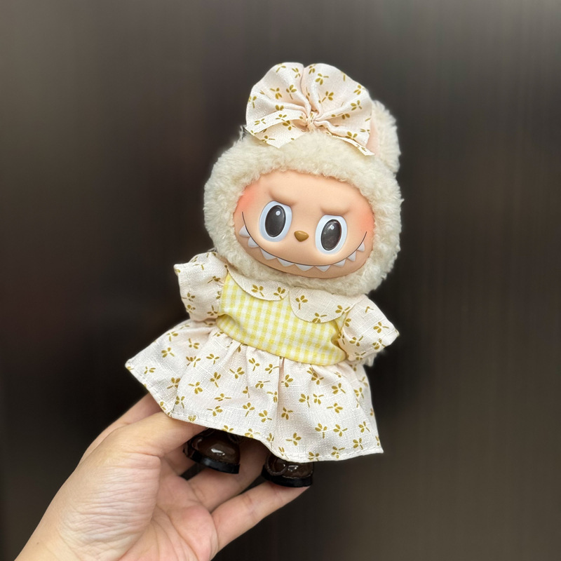 【衣類のみ】ラブブ labubu ベビー服 17cm ペンダント 1代目・2代目 ビニールぬいぐるみ 服セット|undefined