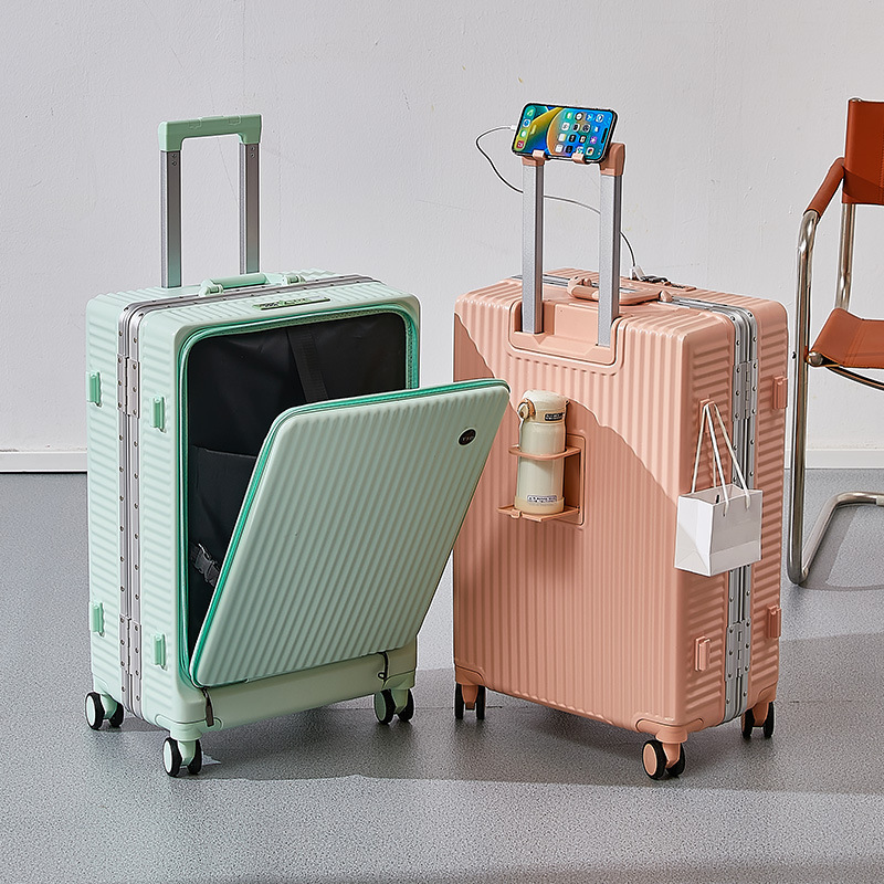 Foreign Trade Front-Opening Suitcase, Portable Business Travel Suitcase, 20inch Carry-On Suitcase, Large Capacity, 28inch Trolley Suitcase Foreign Trade Front-Opening Suitcase, Portable Business Travel Suitcase, 20inch Carry-On Suitcase, Large Capacity, 28inch Trolley Suitcase