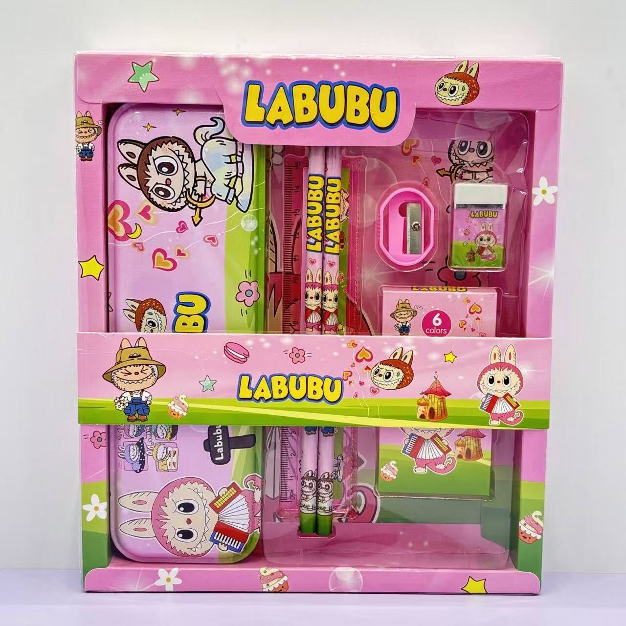 Set de Papelería Sanrio con Diseño de Mascotas, Set de Lápiz y Regla de Kuromi de Alta Calidad, Papelería para Estudiantes, Regalo y Premio para el Día del Niño.