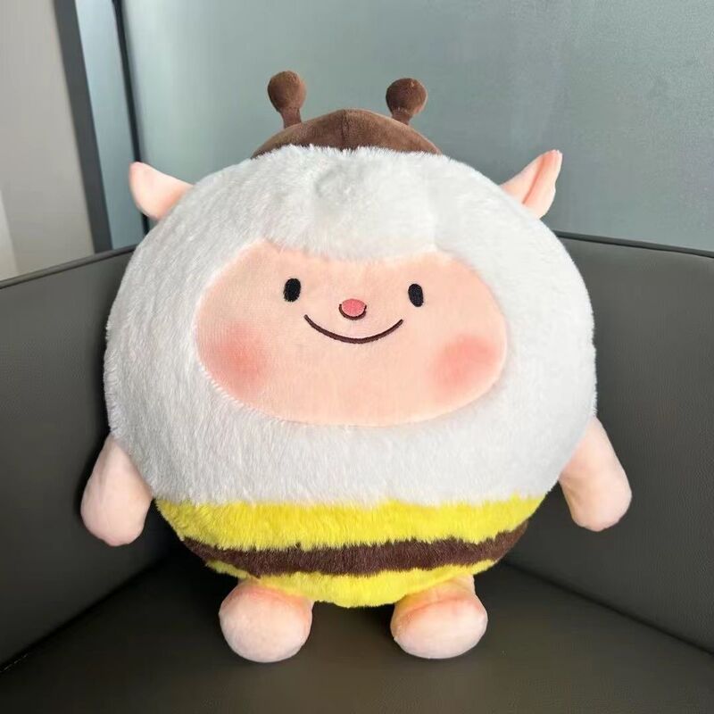 Egg Party Dongdong Little Lamb Original Skin Bee Sheep Plush Toy Pillow for Girls' Qixi Festival Gift