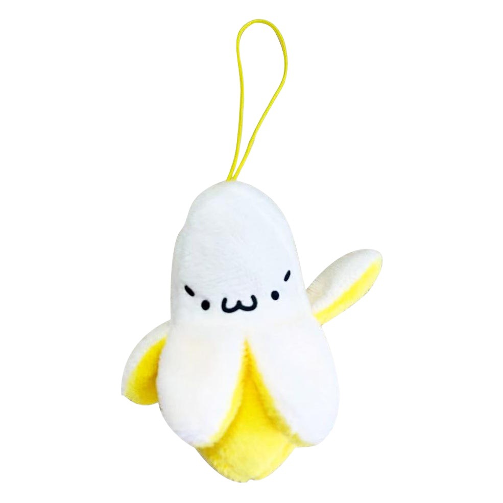 Japonés lindo pequeño colgante de plátano felpa peeling colgante de plátano bolsa colgante accesorios par novias regalo femenino