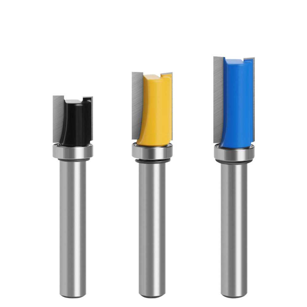 8mm carpintería recorte cuchillo cabeza con rodamiento cuchillo recto imitación carpintería fresado herramienta Gong máquina ranurado doble hoja