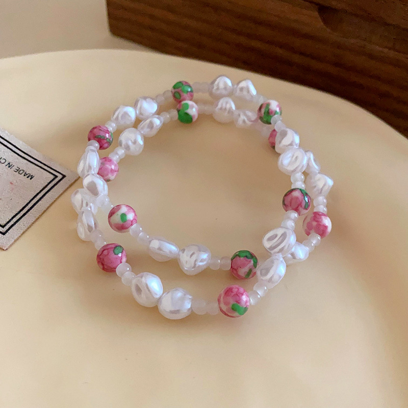 Pulsera geométrica de perlas de agua dulce para mujer