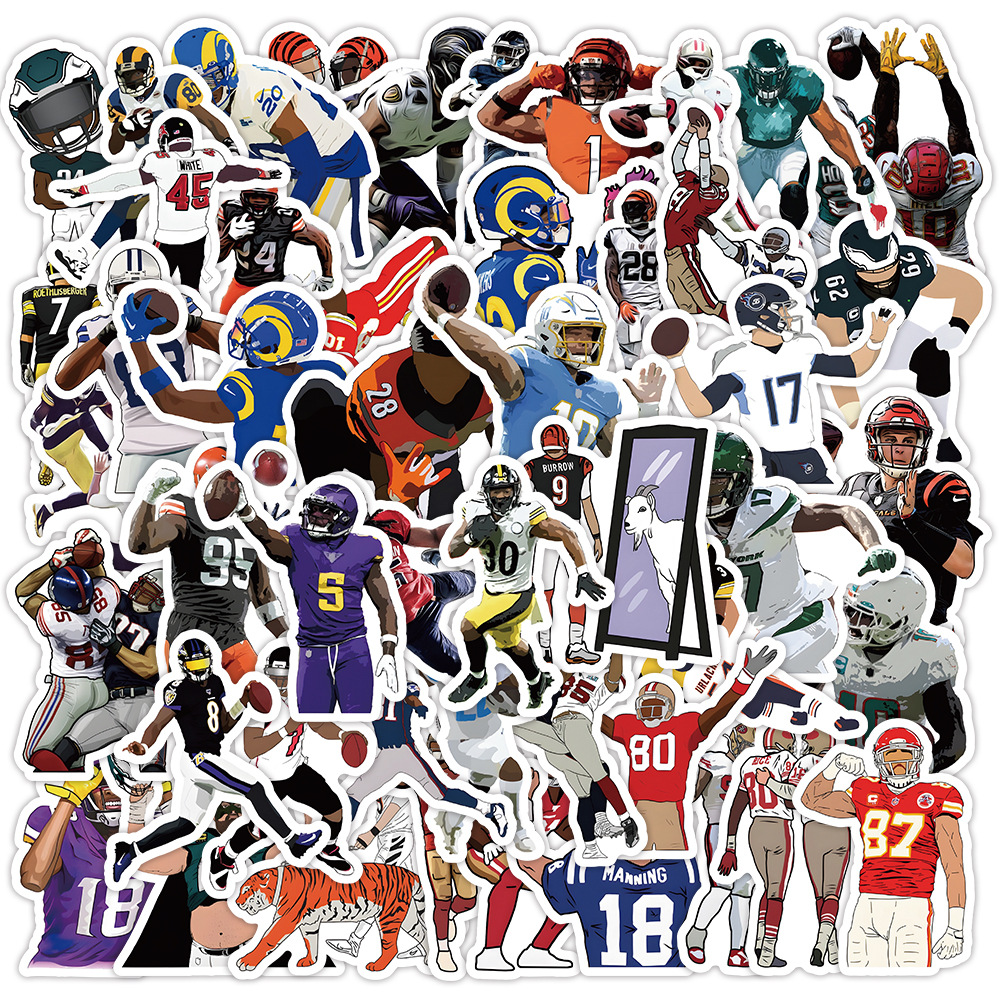 1500 bolas mixtas estrellas pegatinas de graffiti fútbol hockey béisbol portátil impermeable skate troquelado pegatinas