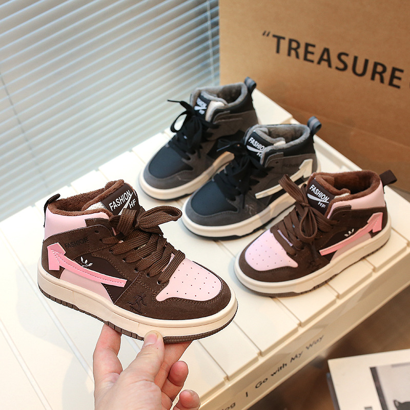 Autumn and winter new girls two cotton casual sports shoes boys shoes_voghion.com