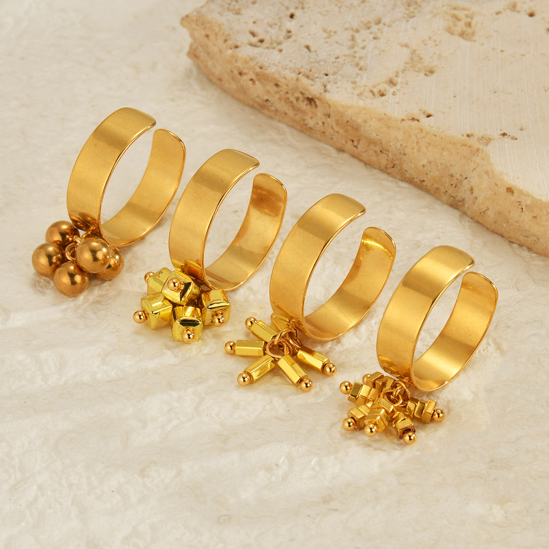 brand golden geometric pendant