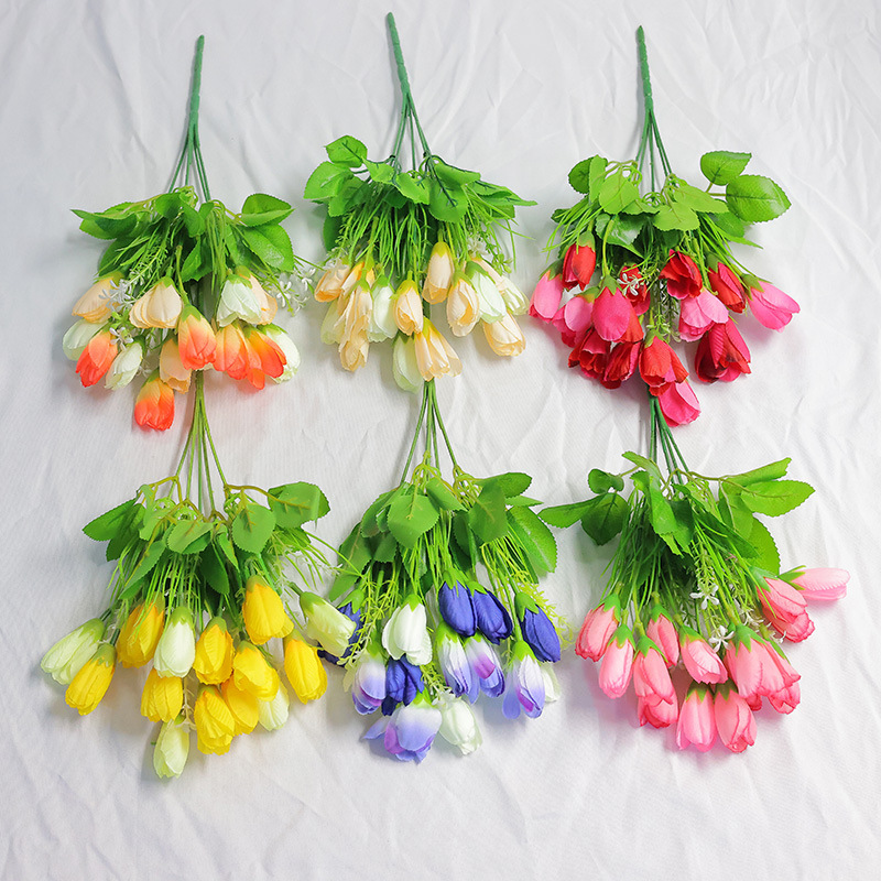 Flores falsas flores de seda para el hogar de bodas linternas flor decoración props magnolia brotes de nieve tulipan flores falsas ramo de flores
