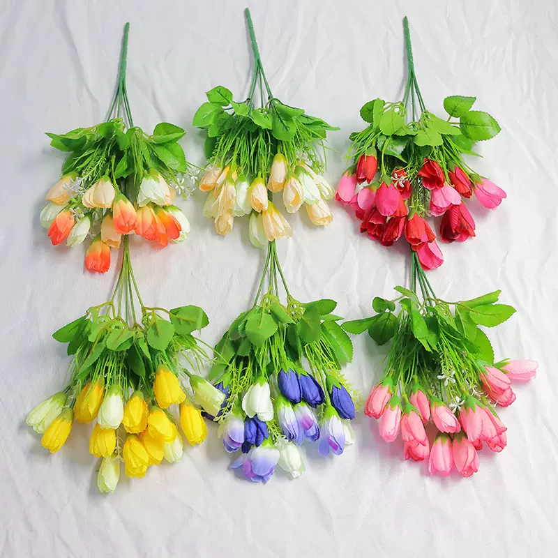 假花绢花家居婚庆灯笼花装饰道具玉兰苞飘雪苞郁金香假花束花卉