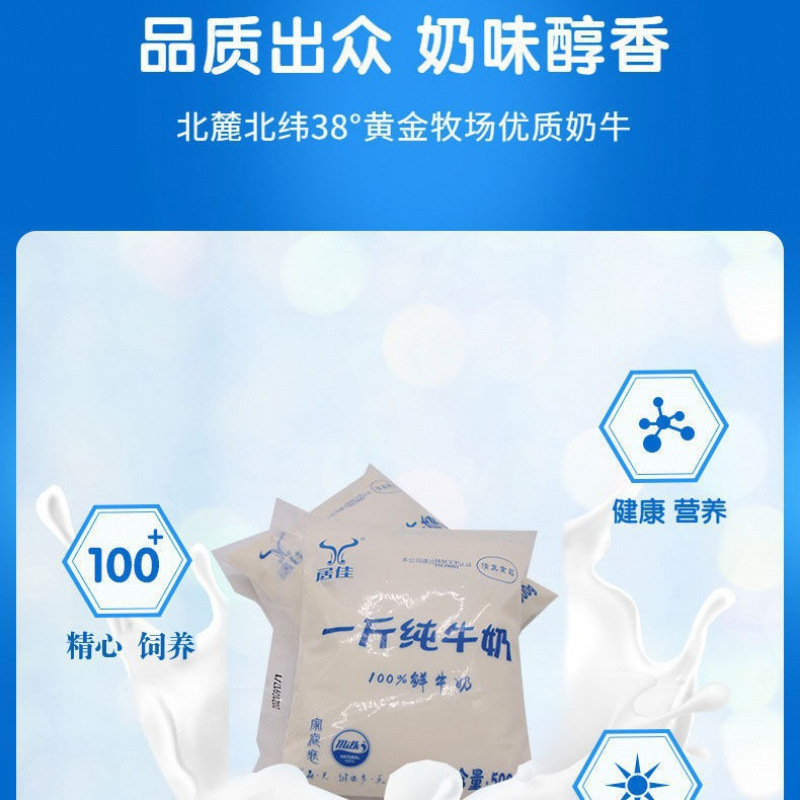 【新発売】0.5kg 純乳 500g*10袋 生乳 栄養純乳 全箱|undefined