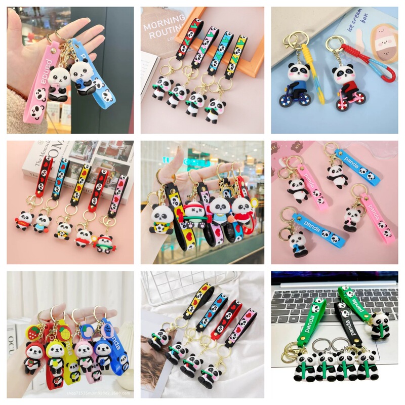 Cartoon Panda Keychain Pendant Car Bag Keychain Pendant Cute Little Gift for Friend Birthday Gift Cartoon Panda Keychain Pendant Car Bag Keychain Pendant Cute Little Gift for Friend Birthday Gift
