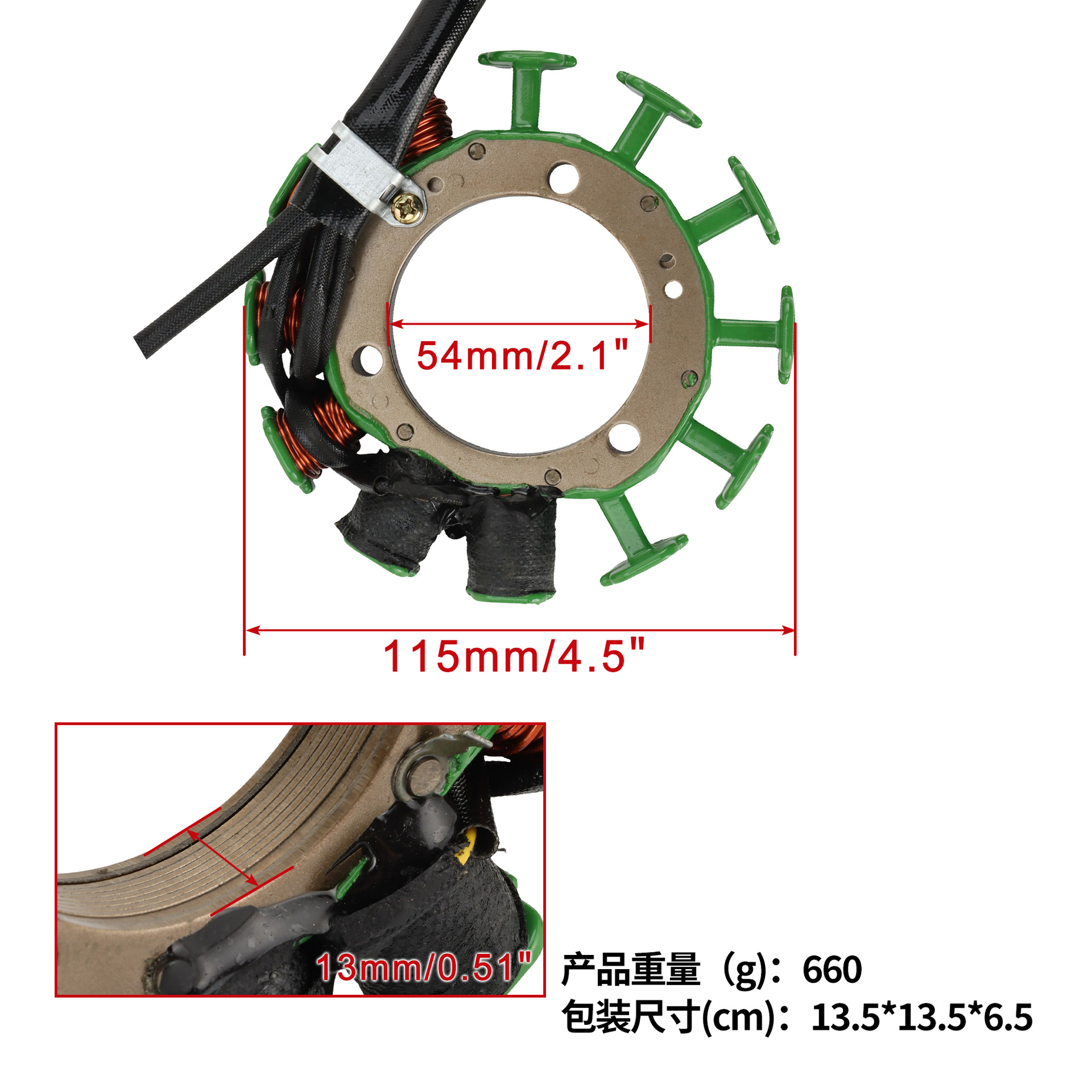 Ignition Coil Stator Suitable for Honda Xr400R Xr650R Xr400R 31120-Kcy-671