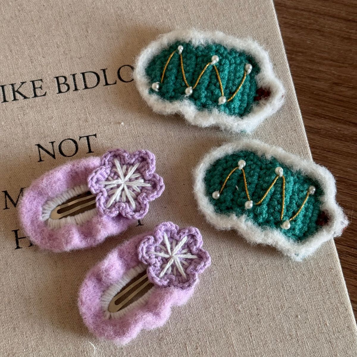 Weihnachtsgeschenk Süße Wolle Weihnachtshaarnadel Weihnachtselchsocken festliche Atmosphäre BB-Clip Ponyclip Seitenclip Haarschmuck_voghion.com