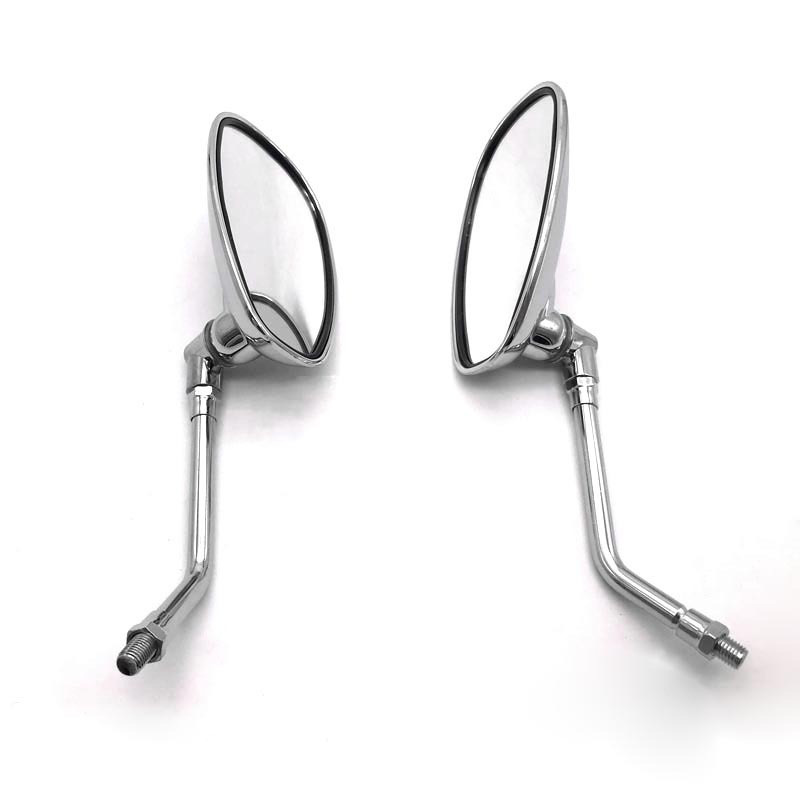 Suitable for Diamond Leopard Electroplated Rear-view Mirror Motorcycle Rear-view Mirror Modification Personalized Oval Universal Electric Vehicle Mirror