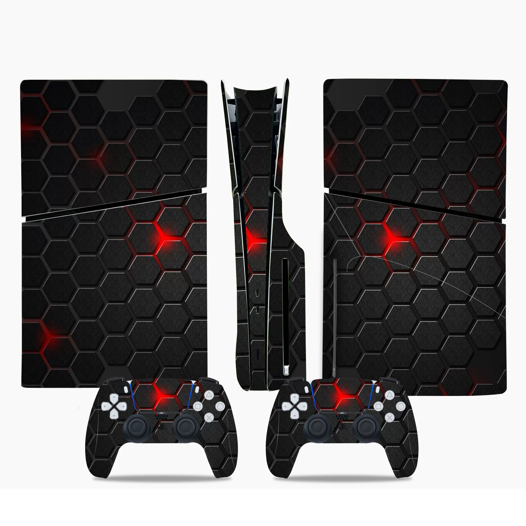 Nаклейка PS5 SLIM полная наклейка на корпус, решетка в клетку, наклейка-пленка защита кожи Limited Skin