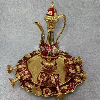 纯铜黄铜彩铜酒具分酒器酒壶酒盅酒杯酒盘托盘酒店酒桌家用品摆件