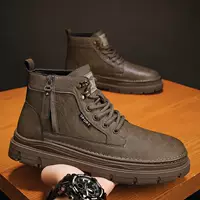 Ботинки‑анкл (Martens) — кожаные повседневные и рабочие, осенние, размеры 39–44
