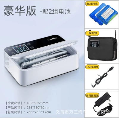 Soyuducular – Insulin Refrigeration Box, Portable - c30-deluxe-edition-dual-core-single-layer-with-2-sets-of-batteries