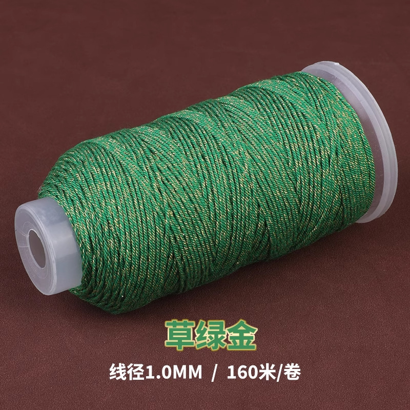 Cenwenwan チベット手巻き綿糸プラスゴールド 1.0 大ロール手織りブレスレット編みロープタッセルネックレス編みロープ|undefined