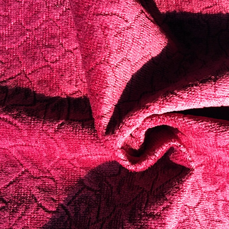 厂家直销 全涤经编花型绒布 短毛绒烂花雕花印花沙发抱枕面料