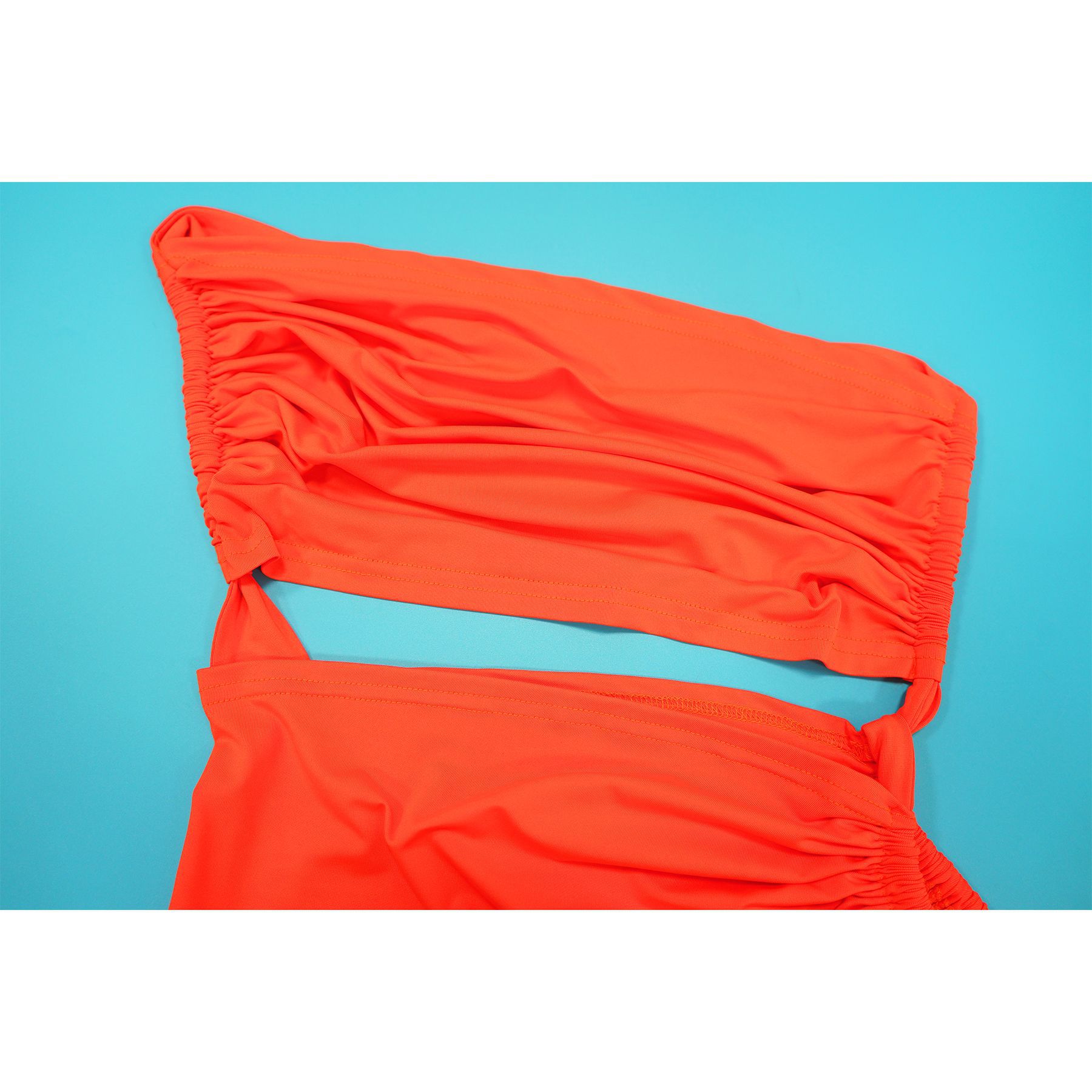 Women's Sexy Strapless Slit Dress Asymmetrical Neck Solid Color Fashion Dress for European And American Markets Cross Border E Commerce Amazon_ecoleips.com