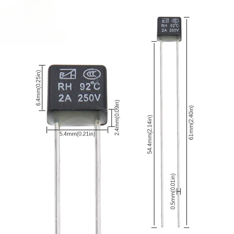 温度ヒューズブロックRH115/125/130/145度ファンモータモーターサーマルヒューズ2a 250v|undefined