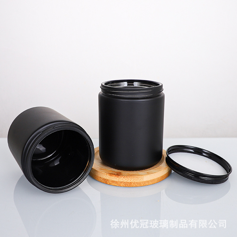 Lámpara de aceite de bananas 250ml vasos de vidrio DIY candelabro vasos vacíos con tapa en latas de vidrio