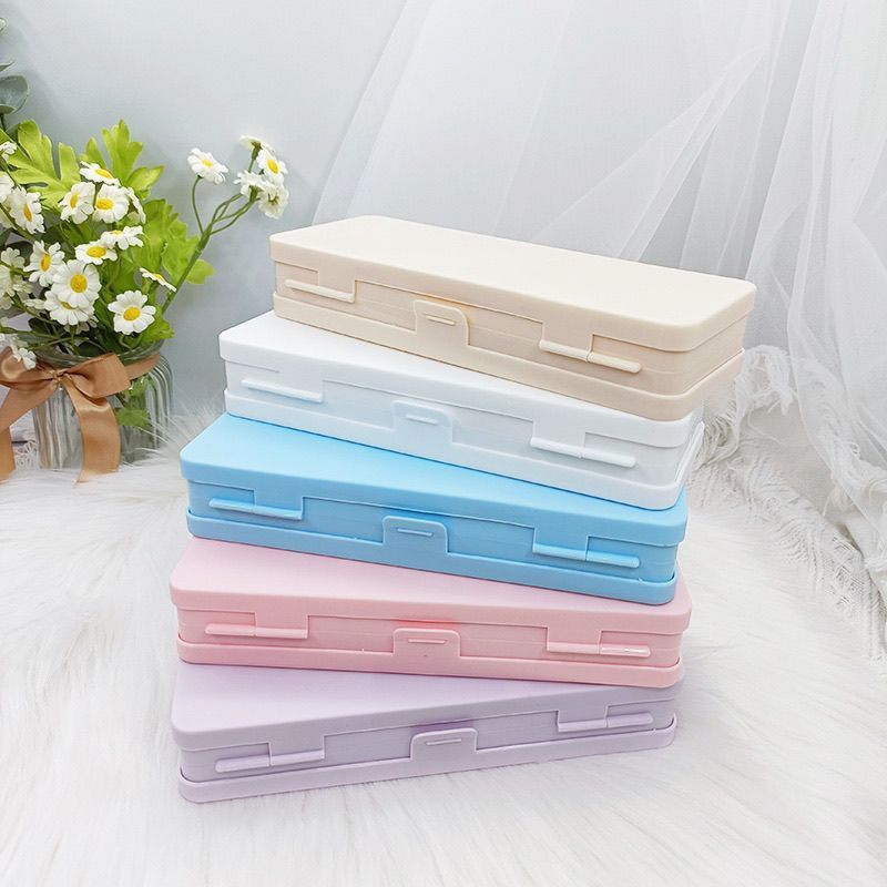 Double-layer matte cream pencil case