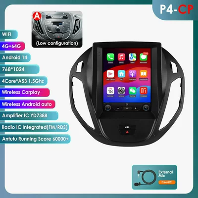 DVD Navigation of Ford Tourneo, Vertical - model-a-464g-wifi-version-quad-core-with-carplay-97inch-suitable-for-13-21-ford-tourneo